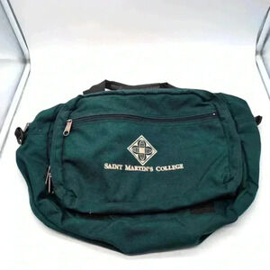 Saint Martin's College Green duffle bag by Uphill Downs made in USA